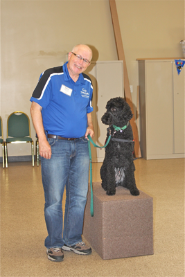Puppy Raiser Mike Ferber with Fred-web