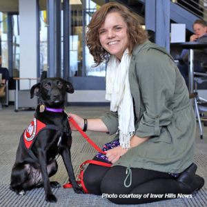 Megan Schmidt and Hearing Assist Dog Lila-PHOTO CREDIT-Inver Hills News-web