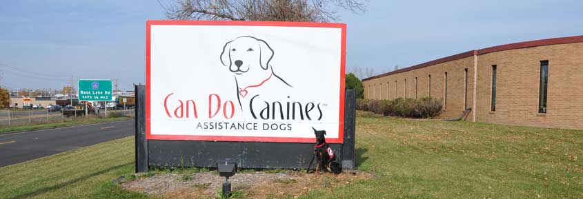 Can Do Canines building sign