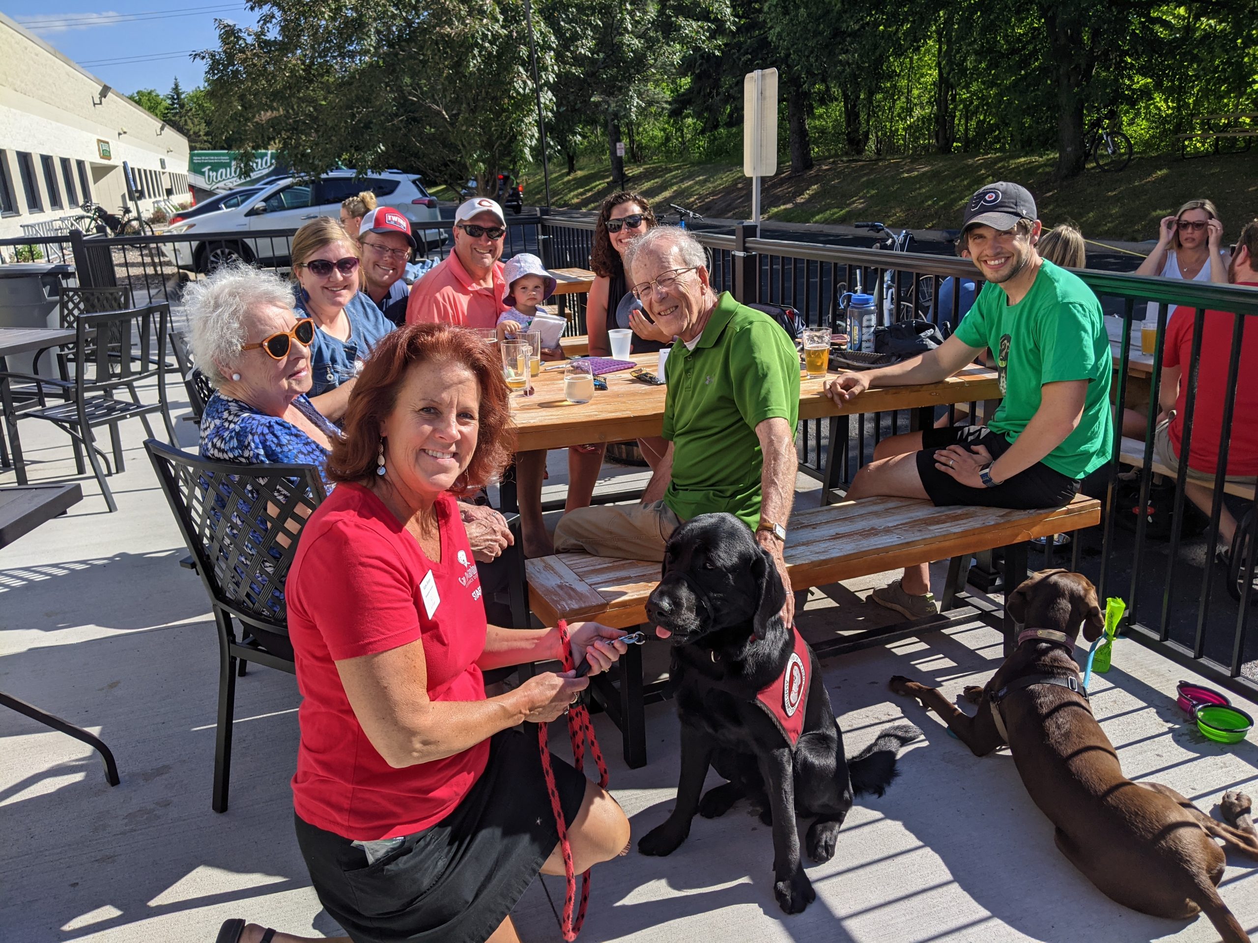 Group of people on patio