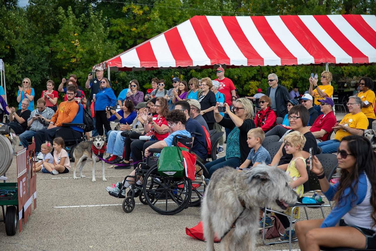 crowd of people under outdoor tent