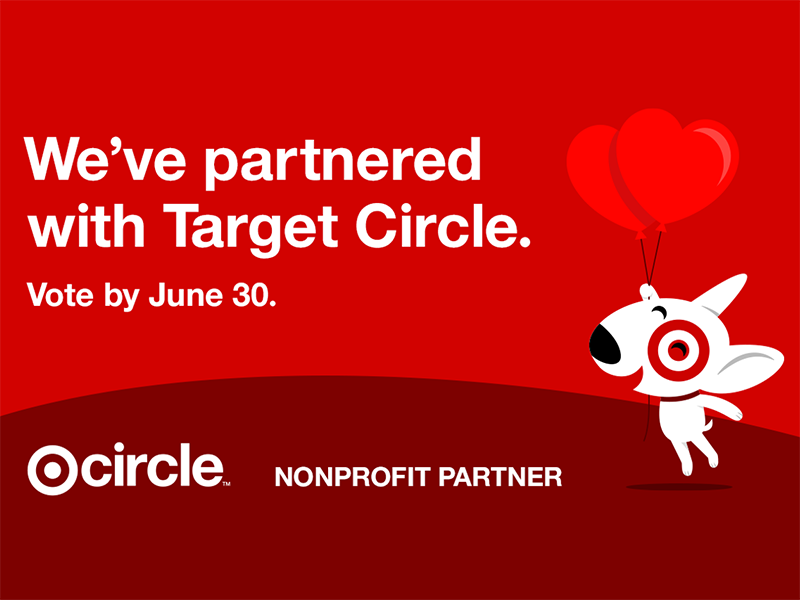 Graphic of Target dog with text: We've partnered with Target Circle. Vote by June 30.