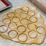 Use a cookie cutter or small cup to make your treats.